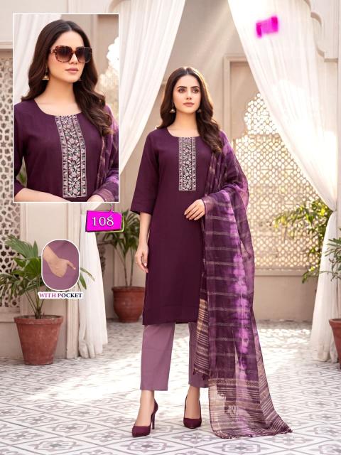 Desi kudi kalki 3pcs wholesale market of ladies kurtis in delhi
